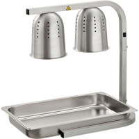 Food Warmer Gantry | Heat Lamp | 2 Lamp Kitchen Heat Station | Modena MWL2