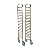 Gastronorm Racking Trolley | Full Size GN Pan Storage | 20 Shelves | Bourgeat P473