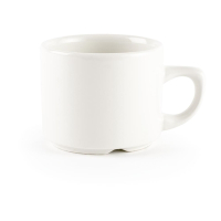 Stackable Espresso Cups | Whiteware Coffee Cups | 114ml Capacity | Churchill P738