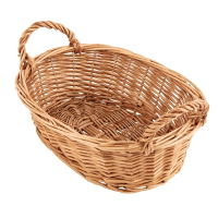 Woven Table Basket | Oval Serving Basket | Large Food Presentation | Willow P763