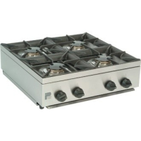 Commercial 4 Burner Hob | Gas Cooking Surface | Natural Gas Powered | Parry AG4H