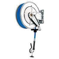 Commercial Wash Down Hose Reel | Stainless Steel Hose Reel | 15m Wall-Mounted | AquaJet MSRK15/SSG
