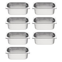 Gastronorm Container Kit | Food Storage Containers | 7x 1/4 GN Pans | Vogue S408
