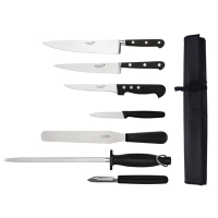 Professional Knife Set | 7 Piece Chef Knife Set with Wallet | Premium Kitchen Knives | Sabatier S461