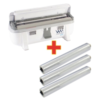 Commercial Clingfilm Dispenser | Wrapmaster 3000 | Includes 3 x 300m Film Rolls | Wrapmaster S568