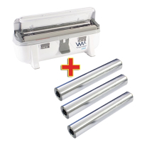 Special Offer Wrapmaster 3000 Dispenser | Cling Film Dispenser | With 3 x 90m Foil Rolls | Wrapmaster S598