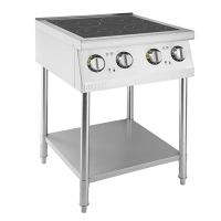 Commercial Freestanding Induction Hob | 4 Zone Electric Cooktop | 2x 3kW Power | Buffalo SA780