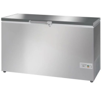 Commercial Chest Freezer & Stainless Steel Lid, 383L Capacity, Lockable | Grey Painted Exterior, Aluminium Interior | SKU 383L
