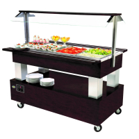 Commercial Warm Salad Bar | Heated Display Counter | 4 x 1/3 GN Pans | Roller Grill SB40C