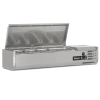 Commercial Gastronorm Prep Counter | 1/3 GN Prep Station | Hinged Lid | 1200mm | Blizzard TOP1200EN