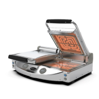 Commercial Double Contact Grill | Glass Ceramic Grill | Countertop Panini Press | SpidoCook SP 020 ET