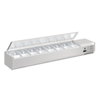 Refrigerated Countertop Servery Toppings Unit | Pizza Prep Topping Station | 1.8m 8 x GN1/4 | King TAPA8