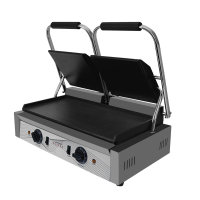 Commercial Twin Panini Grill | Heavy Duty Panini Press | Flat Base & Flat Top | Modena TPG9