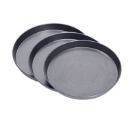 Tapered Pizza Pan w/rim  10 x 1.5 Black Iron TPPR.10.15.BI.7