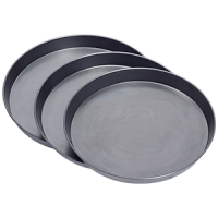 Tapered Pizza Pan w/rim  9 x 1.5 Black Iron TPPR.09.15.BI.7