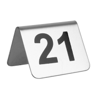 Stainless Steel Table Numbers | Table Reserved Signs | Numbers 21-30 | Olympia U048