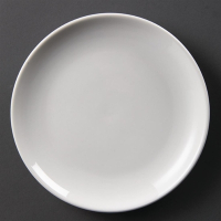 Coupe Plates | White Porcelain Plates | 200mm Diameter | Olympia U077