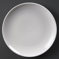Coupe Plates | White Dinner Plates | 230mm Diameter | Olympia U078