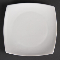 Rounded Square Plates | White Porcelain Dinnerware | 185mm | Olympia U169