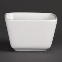 Mini Dishes | Square Whiteware Dishes | 75mm Tall Porcelain | Olympia U178