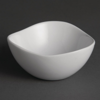 Wavy Bowl | White Porcelain Bowl | 105mm Diameter | Olympia U185