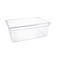 Polycarbonate Gastronorm Container | 1/1 GN Food Storage Box | 200mm Deep Clear | Vogue U227