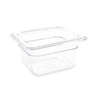 Polycarbonate Gastronorm Container | 1/6 GN Food Storage | 100mm Deep Clear | Vogue U240
