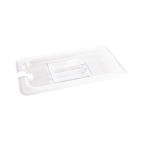 Polycarbonate Gastronorm Lid | 1/4 GN Lid Notched | Clear Food Container Cover | Vogue U253