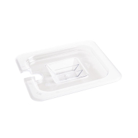Polycarbonate Gastronorm Lid | 1/6 GN Lid Notched | Clear Food Container Cover | Vogue U254