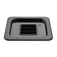 Polycarbonate Gastronorm Lid | 1/6 GN Container Cover | Black Kitchen Storage | Vogue U478