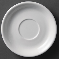 Cappuccino Saucers | Whiteware Cafe Saucers | 180mm Diameter | Olympia U828