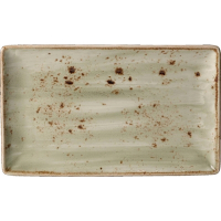 Rectangular Ceramic Platter | Green Serving Dish | 270x167mm | Steelite Craft V053