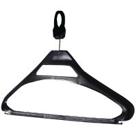 Security Hangers | Polypropylene Black Clothes Hangers | Theft-Proof Design | W125