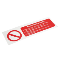 Microwave Oven Safety Sign | Catering Warning Notice | Workplace Compliance | Vogue W231