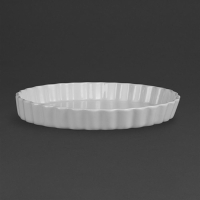 Porcelain Flan Dish | Whiteware Tart Dish | 297mm Diameter | Olympia W416