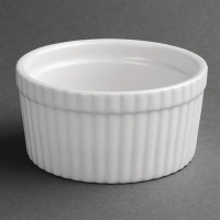 Souffle Dish | Whiteware Ramekin | 105mm Ceramic Bakeware | Olympia W431