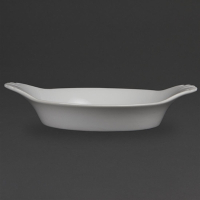 Round Eared Dishes | Whiteware Serving Dish | 220mm Diameter | Olympia W433