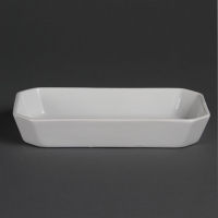 Oblong Hors d'Oeuvre Dishes | Whiteware Serving Platters | 235 x 122mm | Olympia W438