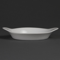 Round Eared Dishes | Whiteware Serving Plate | 192x151mm | Olympia W444