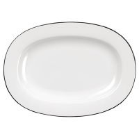 Oval Dish | Serving Platter | 330mm White Porcelain | Churchill Alchemy Mono W566