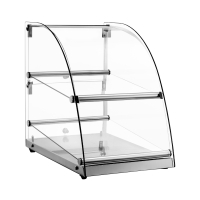 Counter Top Food Display Case | 2 Tier Ambient Display | Curved Front Design | King ZW70