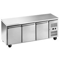Commercial Refrigerated Prep Counter | 3 Door Stainless Steel Prep Fridge | 420L Capacity | King L7200R.HD