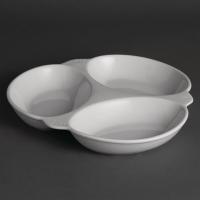 Vegetable Dishes 3 Section | Divided Serving Dish | 250mm | Olympia Y099