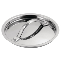 Tri Wall Saucepan Lid | 140mm Stainless Steel Cover | Professional Kitchen Cookware | Vogue Y422
