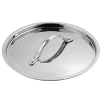 Tri Wall Saucepan Lid | 200mm Diameter | Stainless Steel Cookware | Vogue Y424
