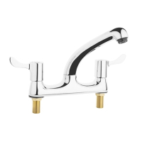 Commercial Mixer Lever Deck Tap | Twin Sink Tap | Dual Lever Control | Vogue Y770