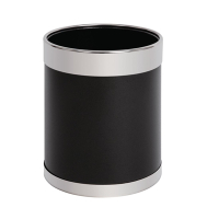 Waste Paper Bin | Office Trash Can | Silver Rim Design | Bolero Y805