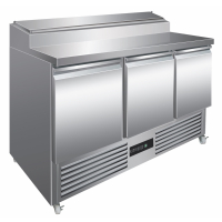 Commercial Pizza Prep Counter | Refrigerated Sandwich Prep Station | 3 Door | King Z3K.HD