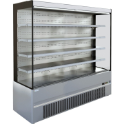 Commercial Multideck Display Fridge & Chiller, 2560mm Wide, Stainless Steel, Fan Assisted, Night Blind | SKU: Stainless Steel Multideck 2560mm Wide