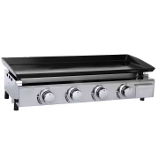 Commercial LPG Gas Griddle | Countertop Gas Plate | 4 Burners | 85cm Width | Easy EPGF800